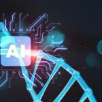 AI hologram with background